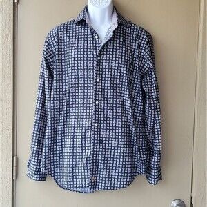 Mens Thomas Dean Paisley Dressy Buttondown Shirt